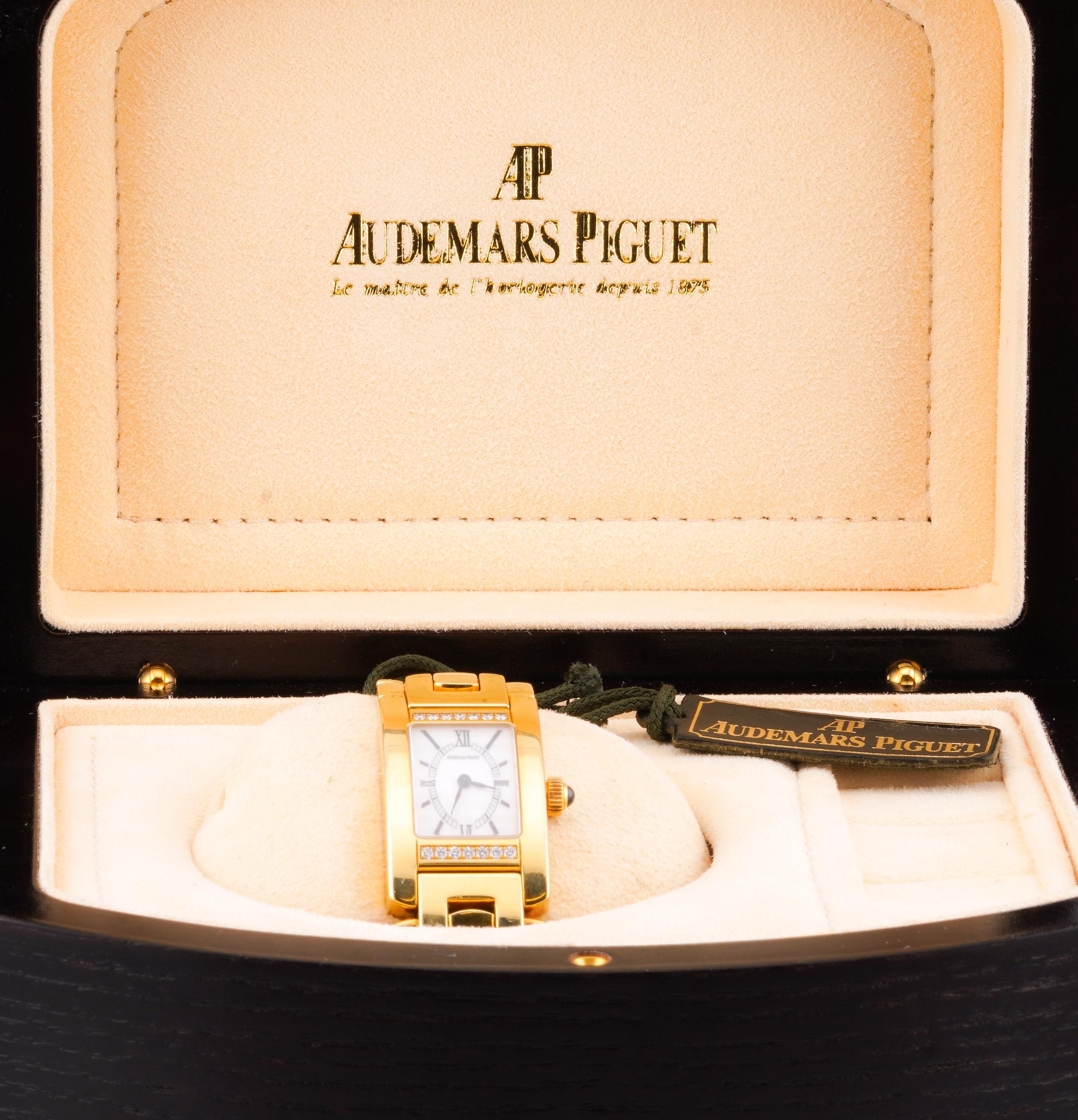 Audemars Piguet 2001 Promesse 67364BA 18ct Gold Quarzuhr w / Box und Papiere im Angebot 10
