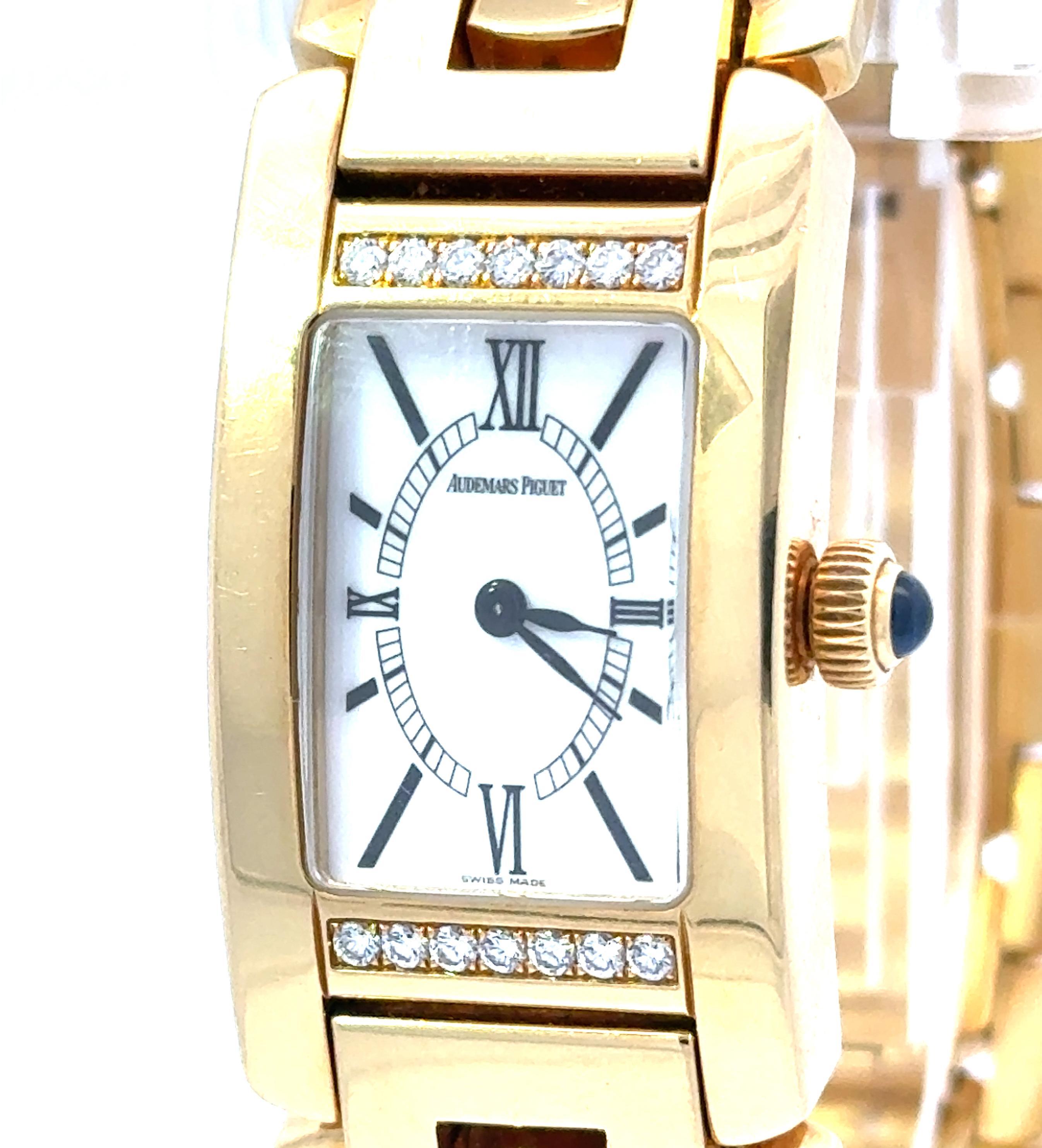 Audemars Piguet 2001 Promesse 67364BA 18ct Gold Quarzuhr w / Box und Papiere im Angebot 1