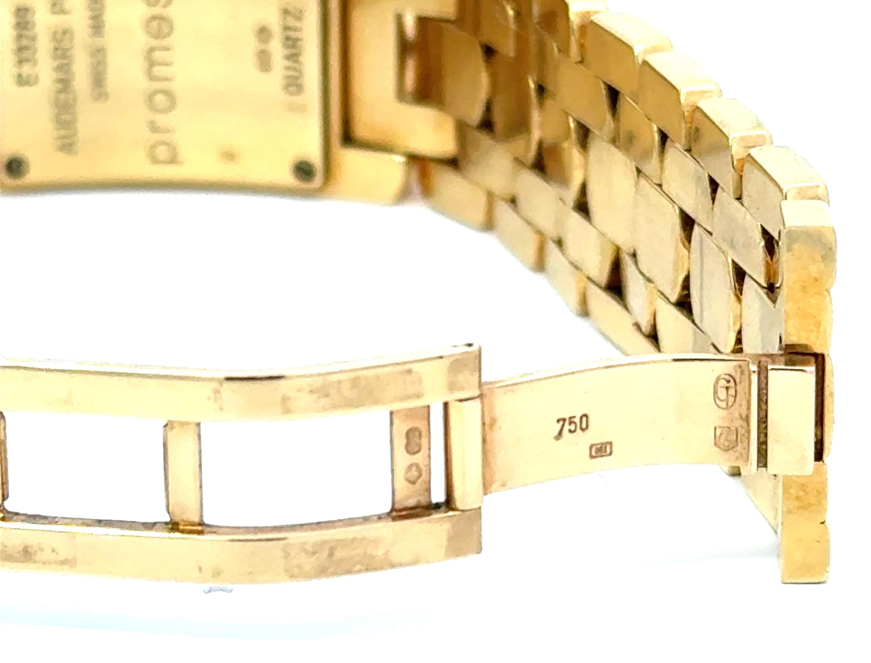Audemars Piguet 2001 Promesse 67364BA 18ct Gold Quarzuhr w / Box und Papiere im Angebot 5