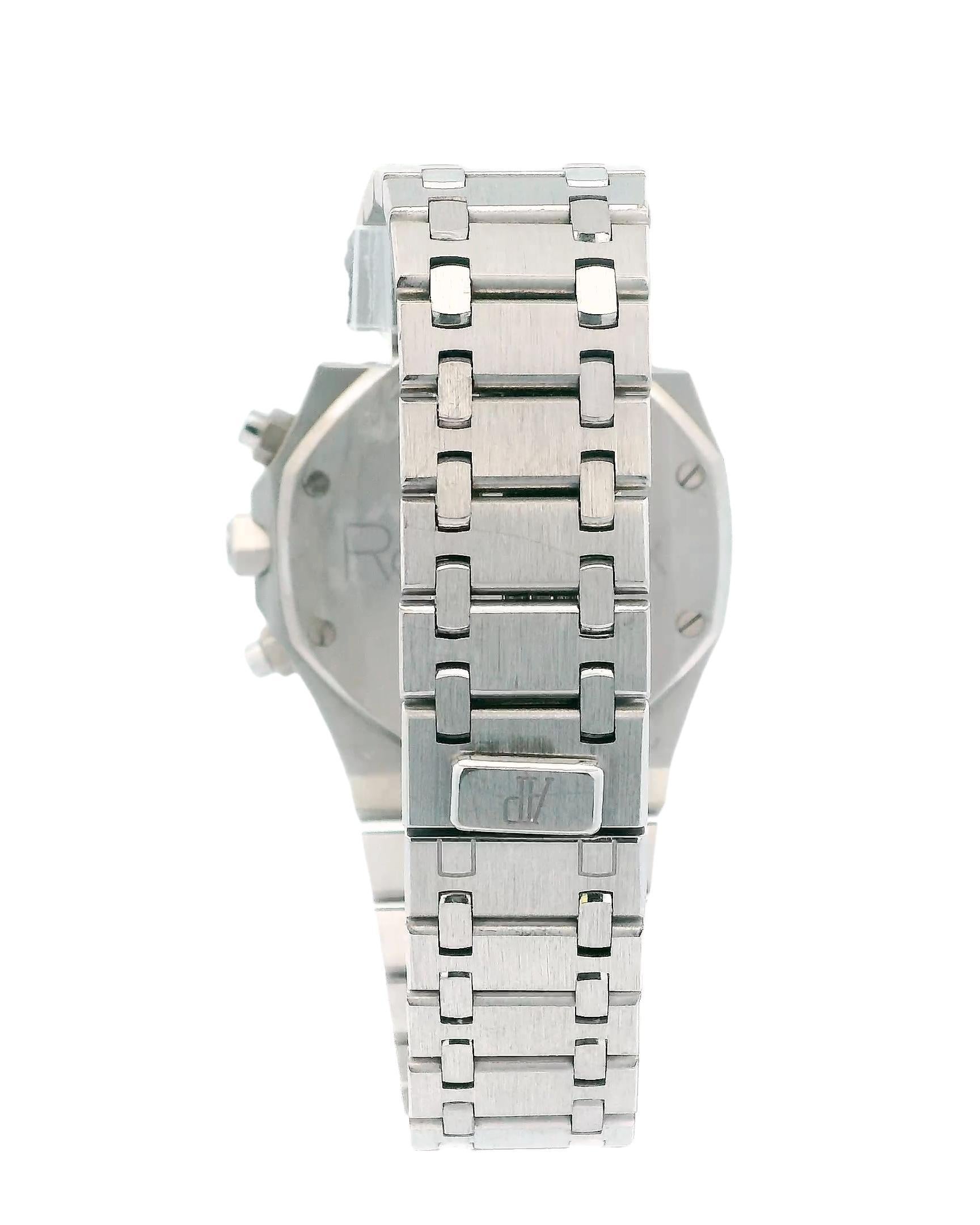 Audemars Piguet 26022BC 18K White Gold Chronograph Blue Dial For Sale 2