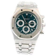 Audemars Piguet 26022BC 18K White Gold Chronograph Blue Dial