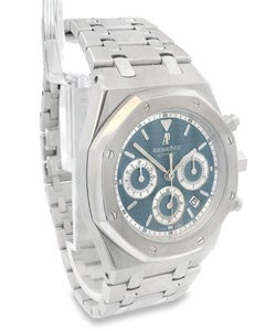 Audemars Piguet 26022BC 39mm 18K White Gold Chronograph Blue Dial