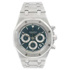 Audemars Piguet 26022BC 39mm 18K White Gold Chronograph Blue Dial