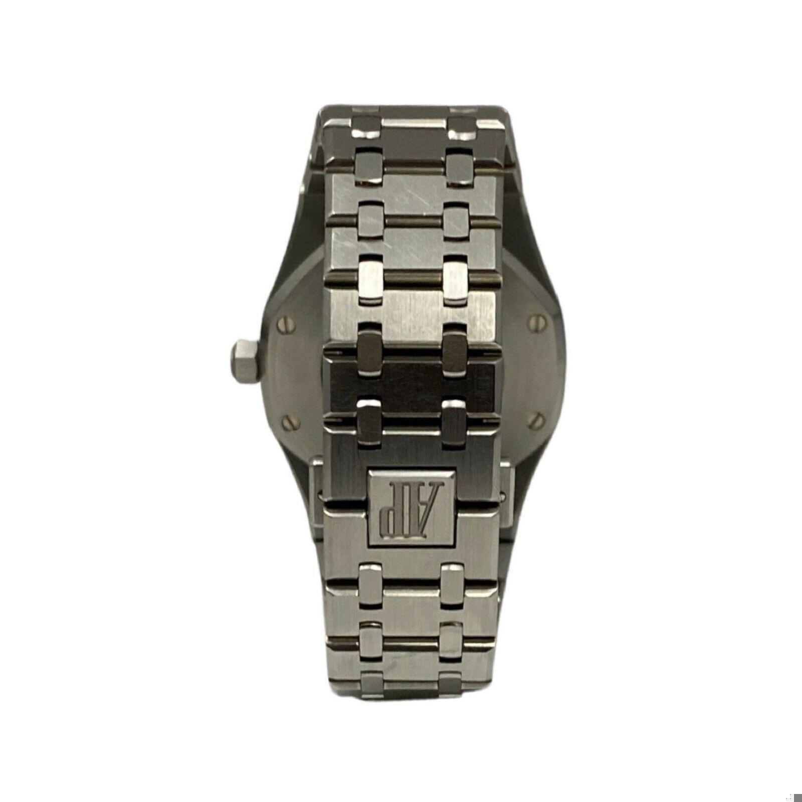 Women's Audemars Piguet 26120ST Royal Oak DUAL TIME Power Reserve Blue Dial Steel Watch For Sale
