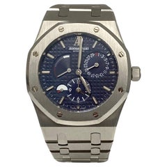 Audemars Piguet 26120ST Royal Oak DUAL TIME Power Reserve Blue Dial Steel Watch