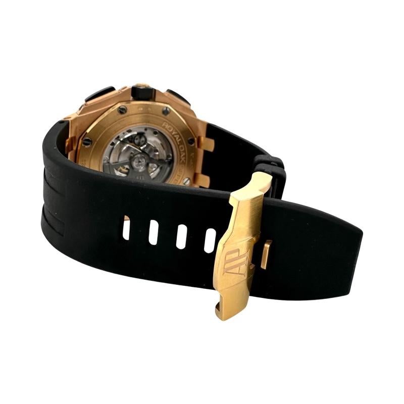 Women's or Men's Audemars Piguet 26401RO Royal Oak Offshore Chronograph 18k Rose Gold Watch For Sale