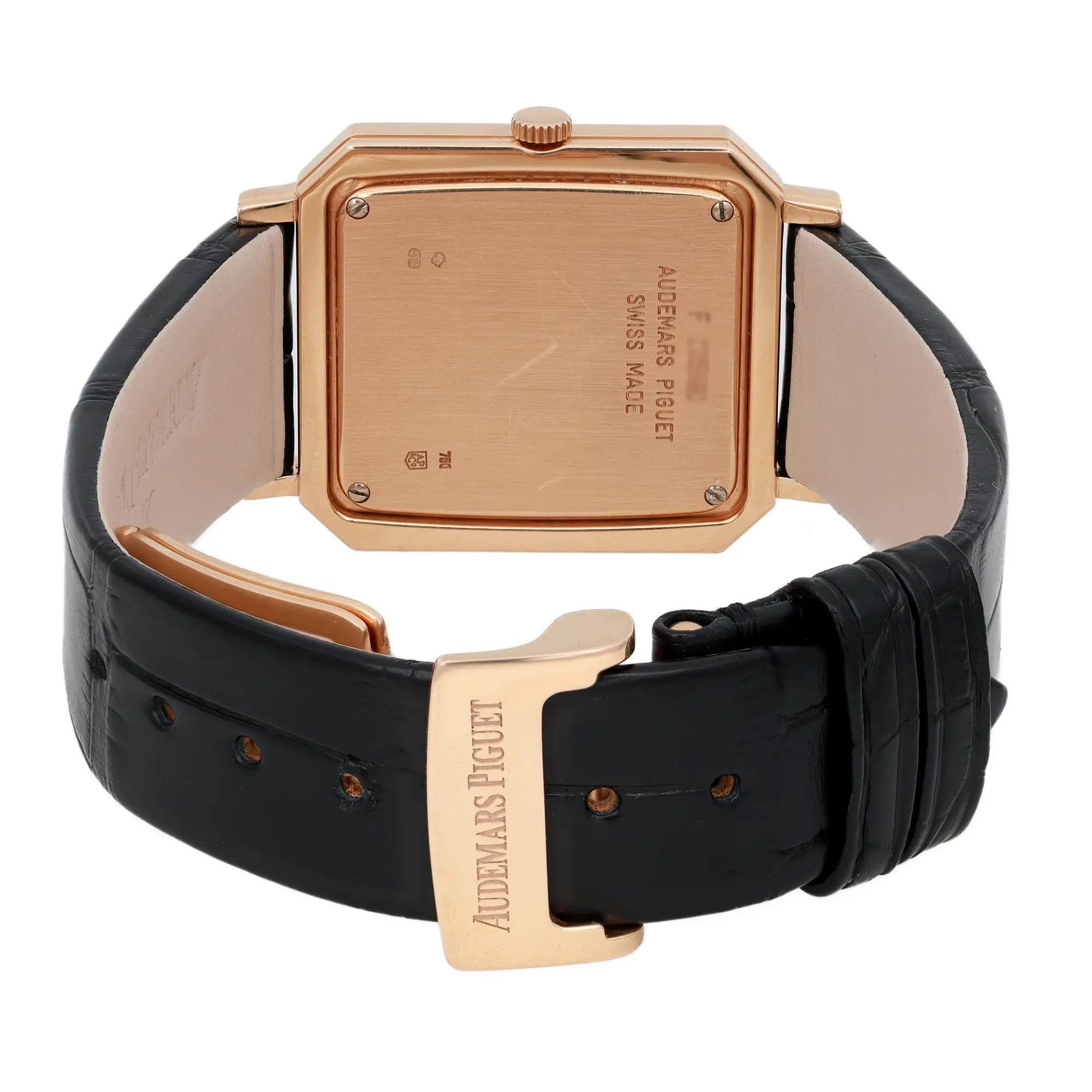 Audemars Piguet 29MM Rose Gold Diamonds Cream Dial Watch 150680R.ZZ.D001CR.01 For Sale 1