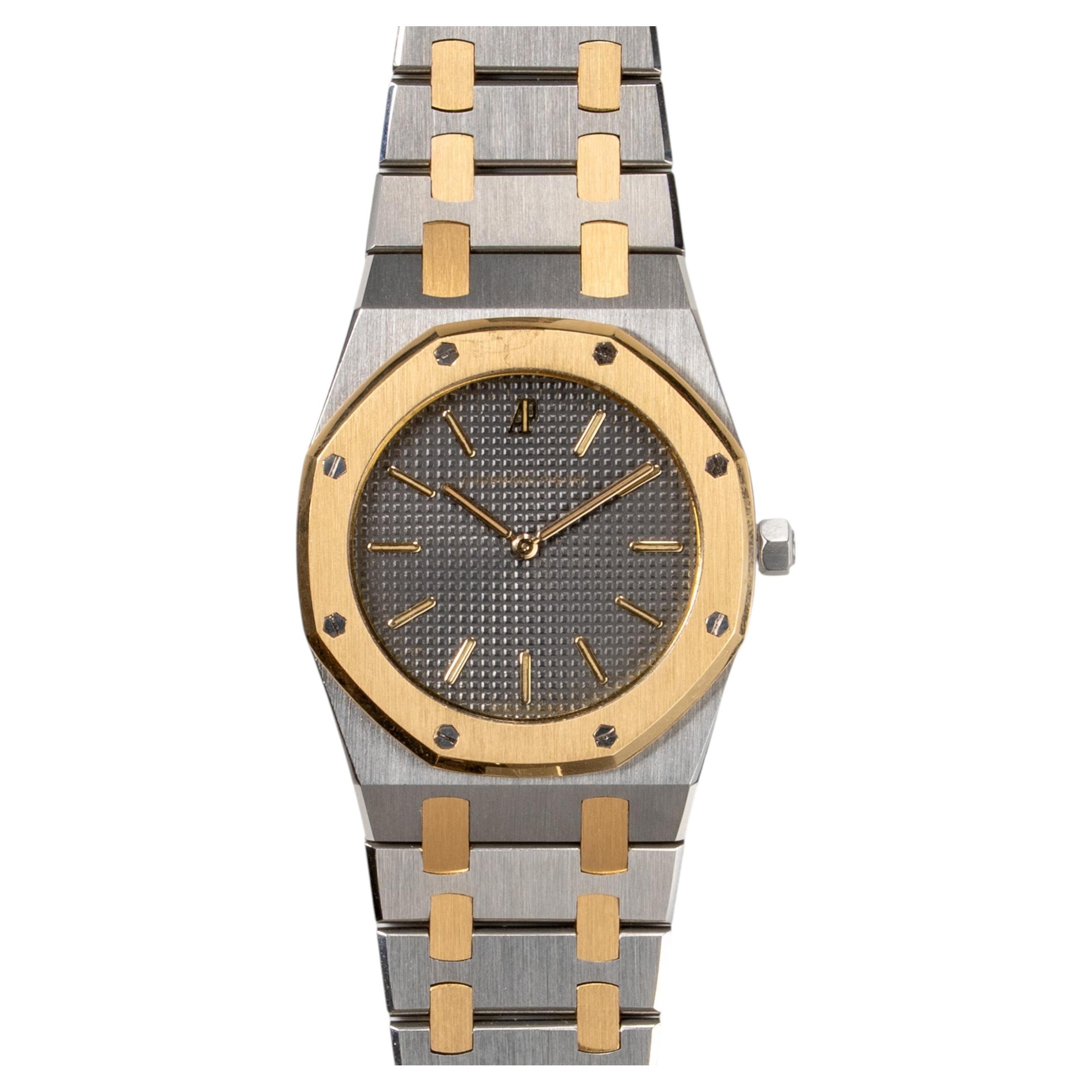 Audemars Piguet 33mm Royal Oak Gray Ghost Dial Steel and 18k Yellow Gold