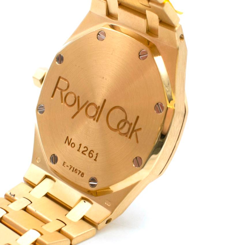 Women's or Men's Audemars Piguet 37mm Octagonal Royal Oak 18K Yellow Gold Watch