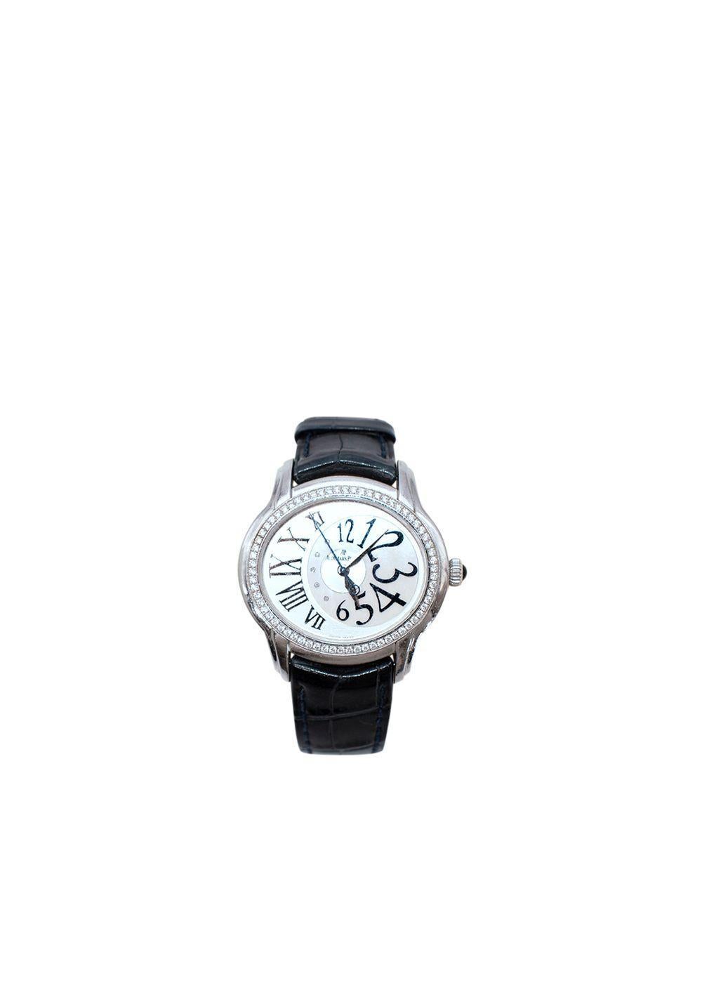 Audemars Piguet Diamond Set White Gold Millenary Watch & Croc Leather Strap 5