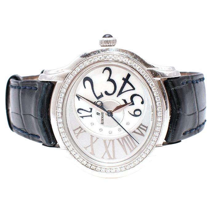 Audemars Piguet Diamond Set White Gold Millenary Watch & Croc Leather Strap