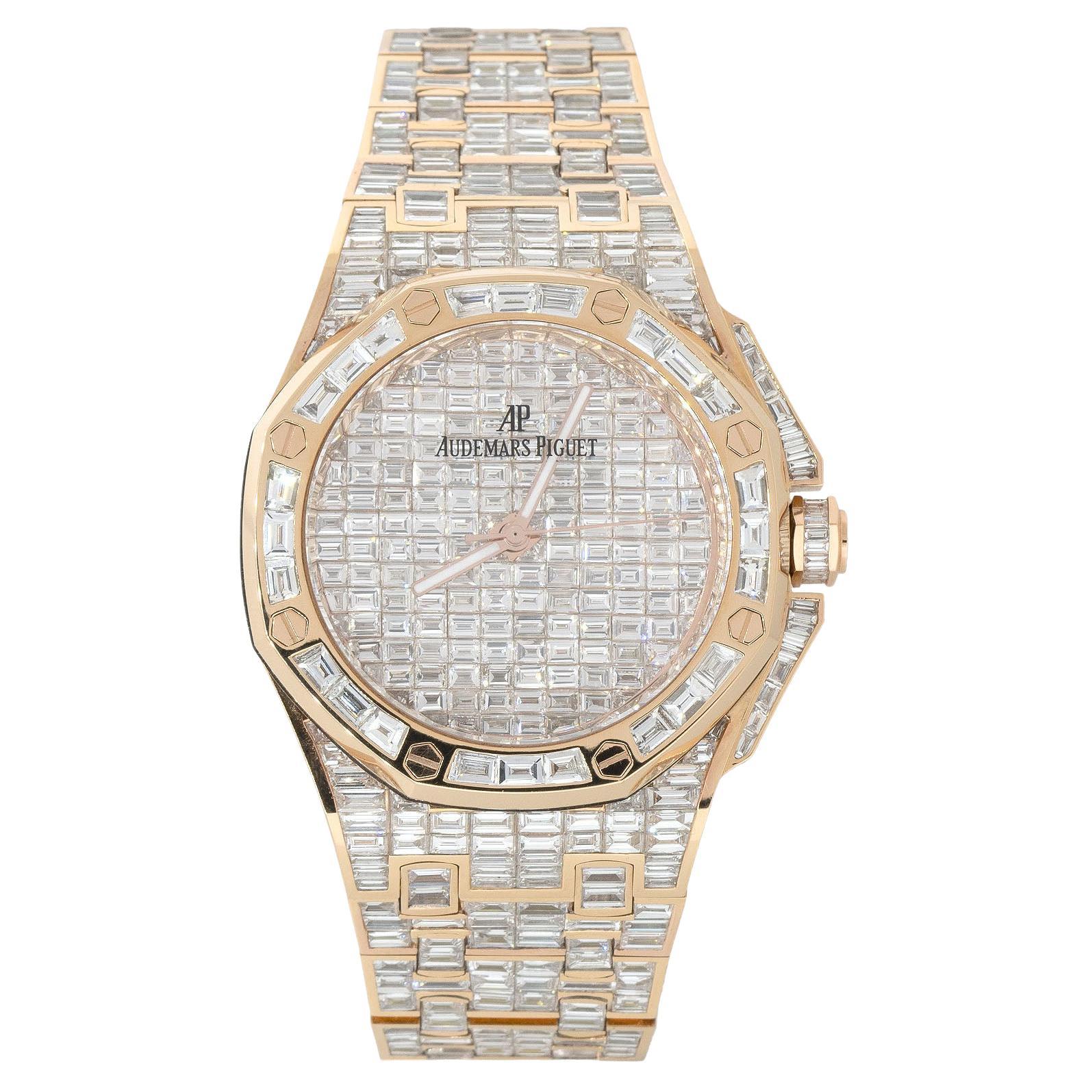 Audemars Piguet All Diamond Watch 18 Karat in Stock