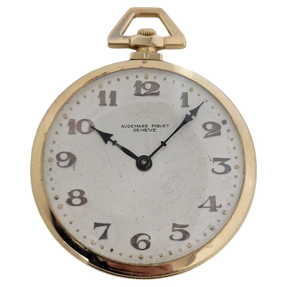 Audemars Piguet 18k Gold Pocket Watch 1910s Vintage RA369 For Sale