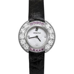 Audemars Piguet 67366BC.Y.0065RA.01 18k White Gold Diamond Pink MOP Dial Watch