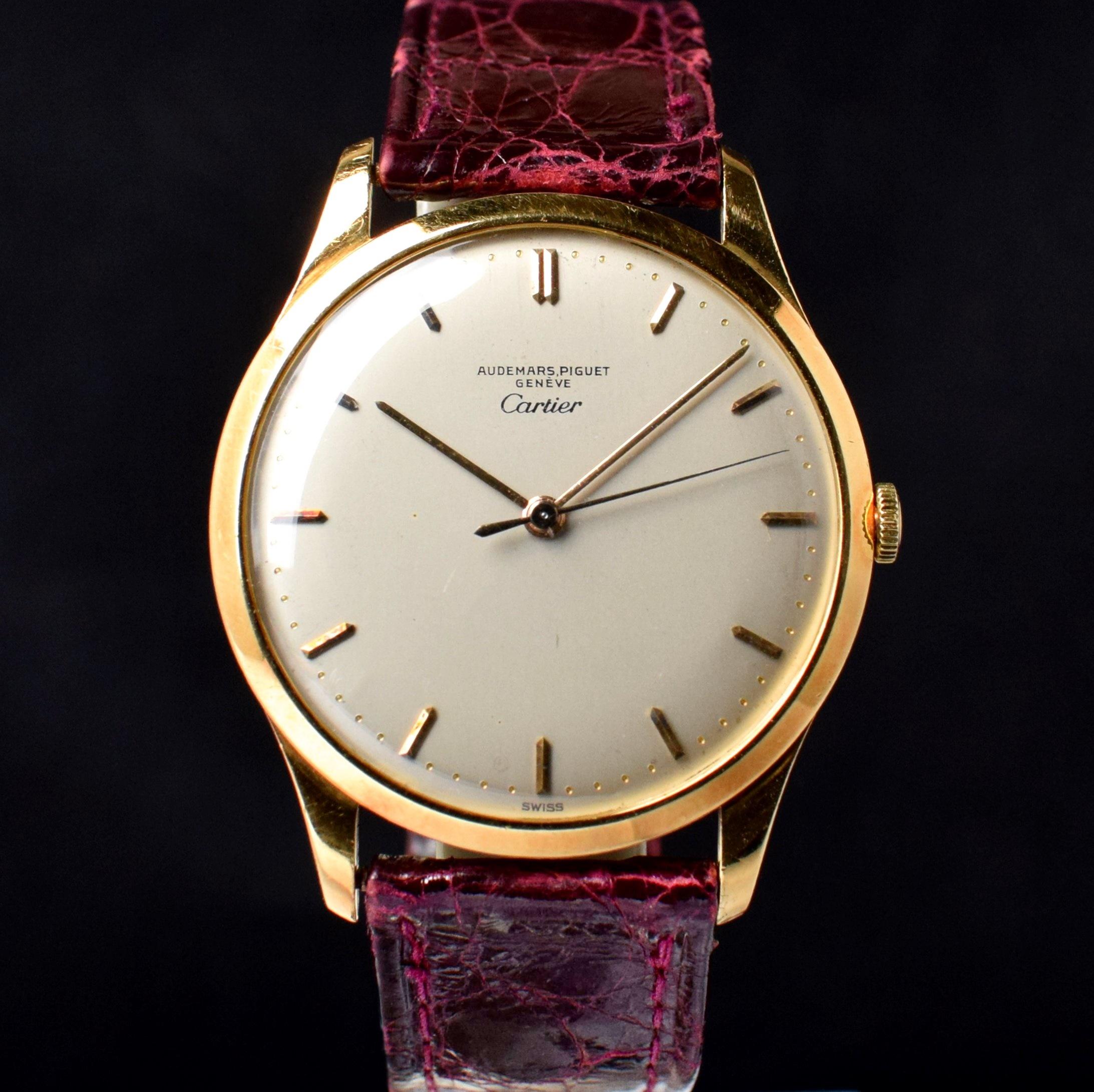 Audemars Piguet AP Cartier 18K Gelbgold Armbanduhr mit Handaufzug 1960-1970er Jahre im Zustand „Gut“ in Central & Western District, HK