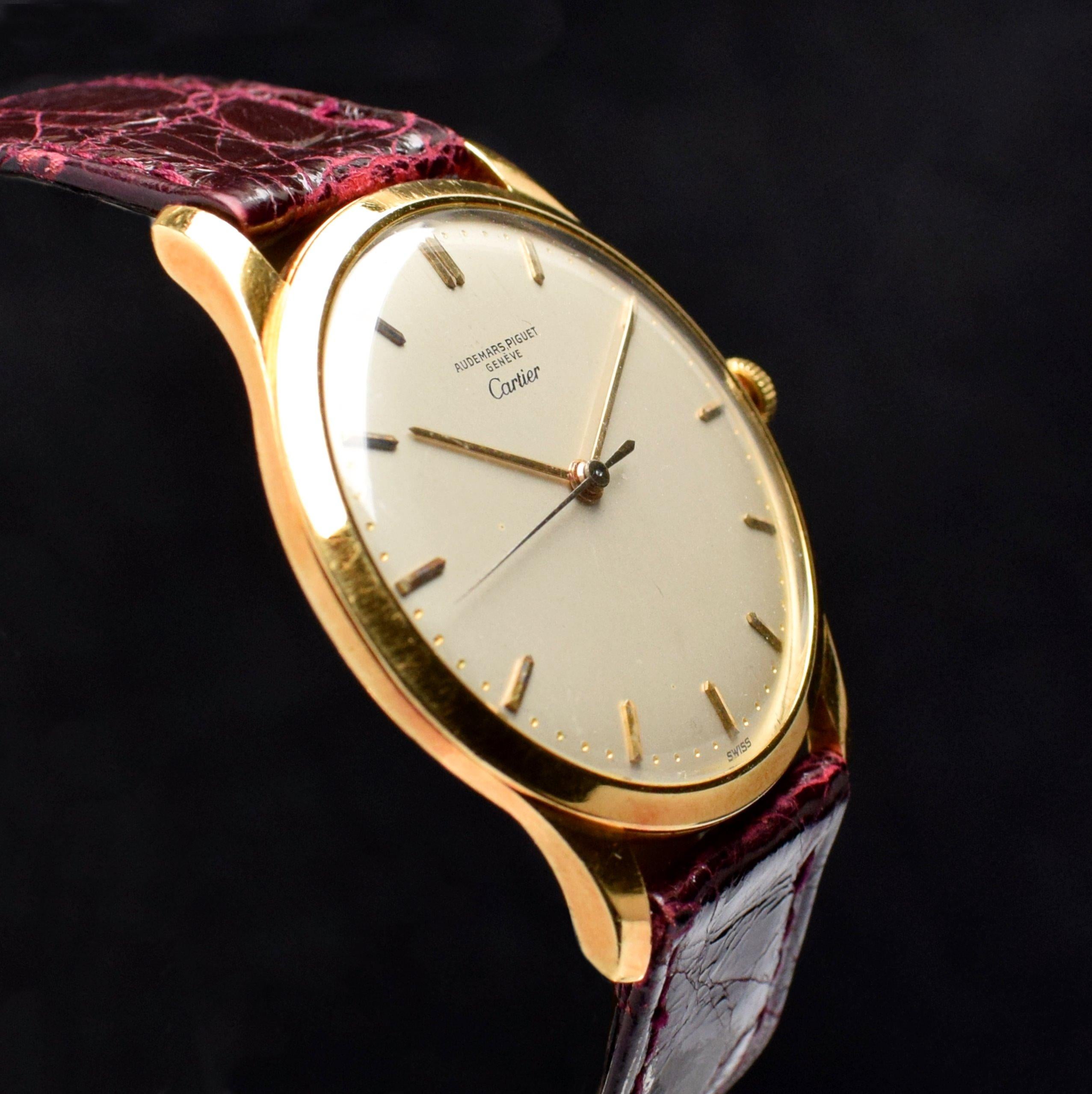 Audemars Piguet AP Cartier 18K Gelbgold Armbanduhr mit Handaufzug 1960-1970er Jahre 1