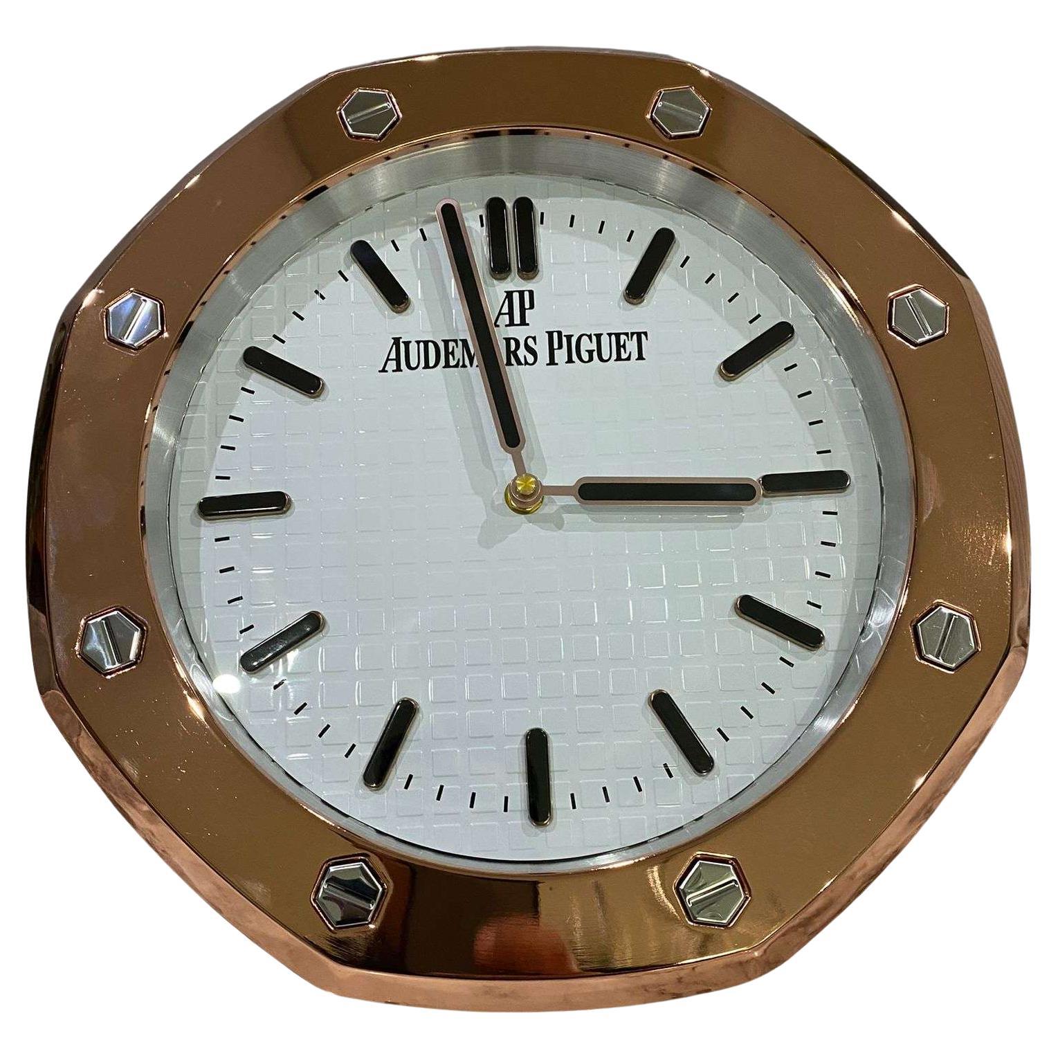 Audemars Piguet AP Officially Certified Rose Gold Wall Clock 