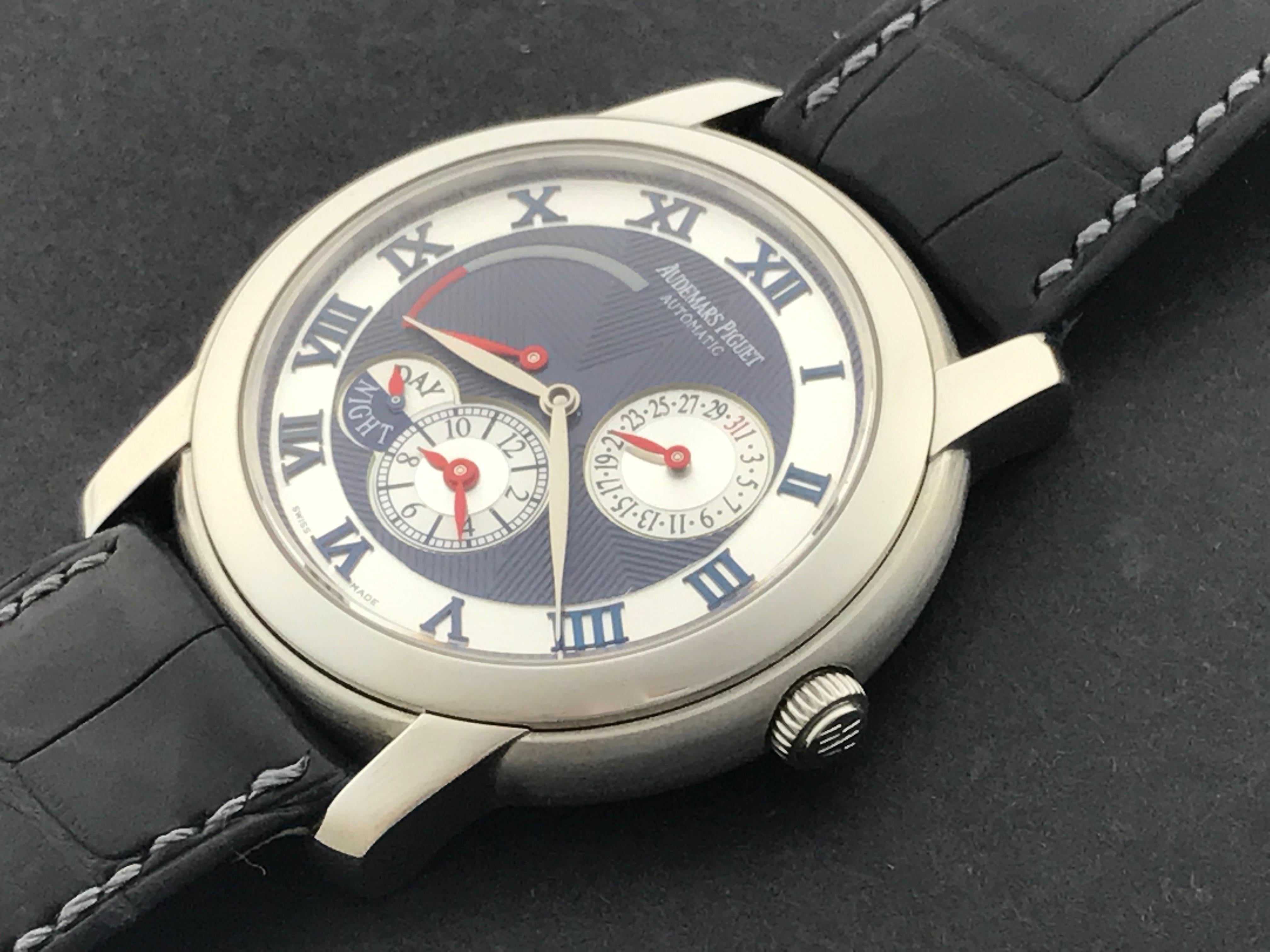 Audemars Piguet Governor II Model 26085ST.OO.D028CR.01 Pre Owned Mens wrist watch. Own a piece of history! Arnold Schwarzenegger 