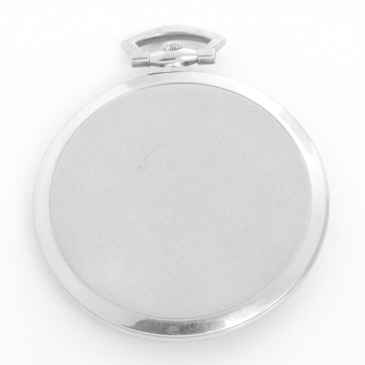 Audemars Piguet Art Deco Ultra Thin  Pocket Watch - Manual winding. Platinum case ( 42 mm ). Silver dial signed Audemars Piguet & Co. applied baton and Arabic numerals. Pre-owned with box. Early 30's edition.
