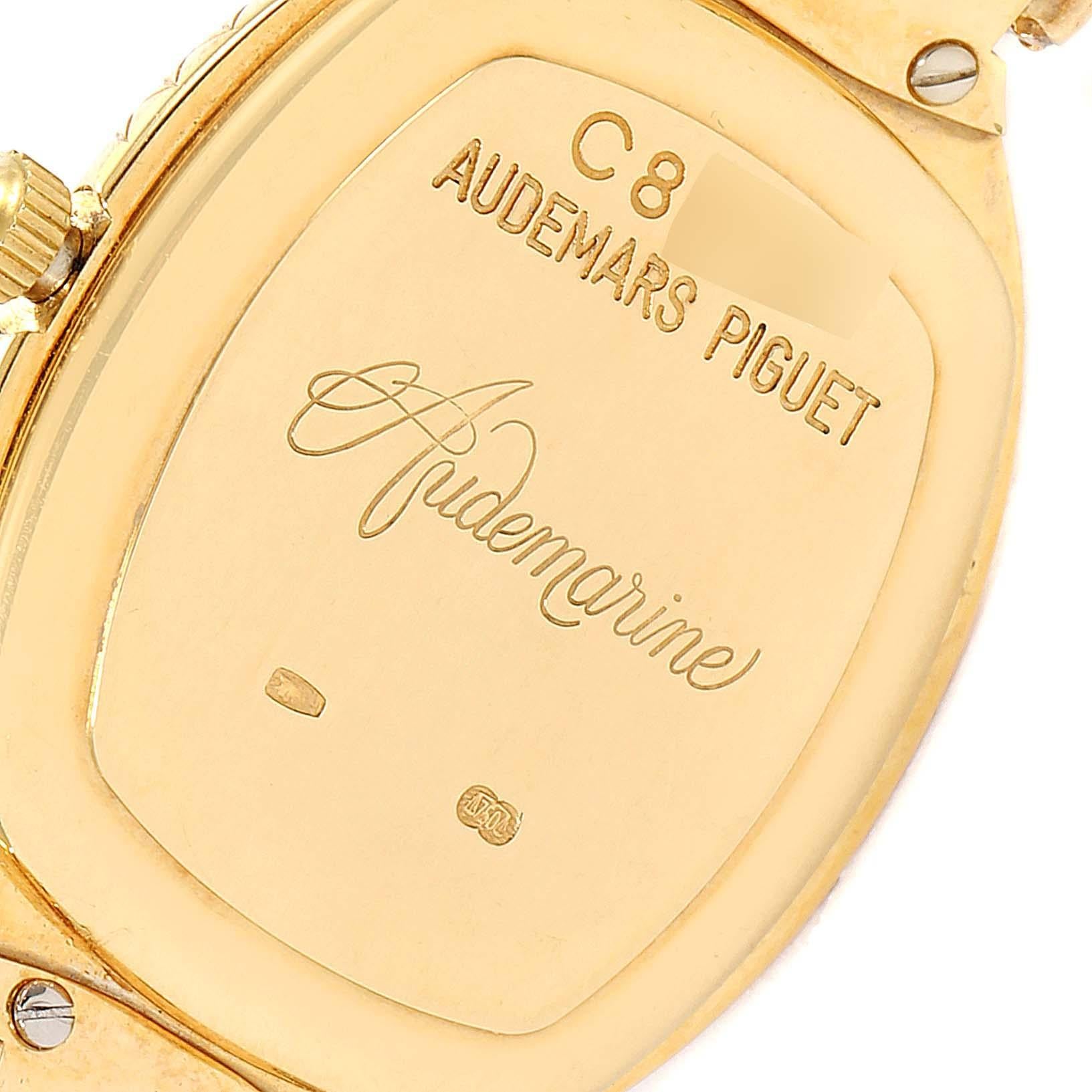 Audemars Piguet Audemarine Yellow Gold Diamond Ladies Watch 66474 For Sale 3