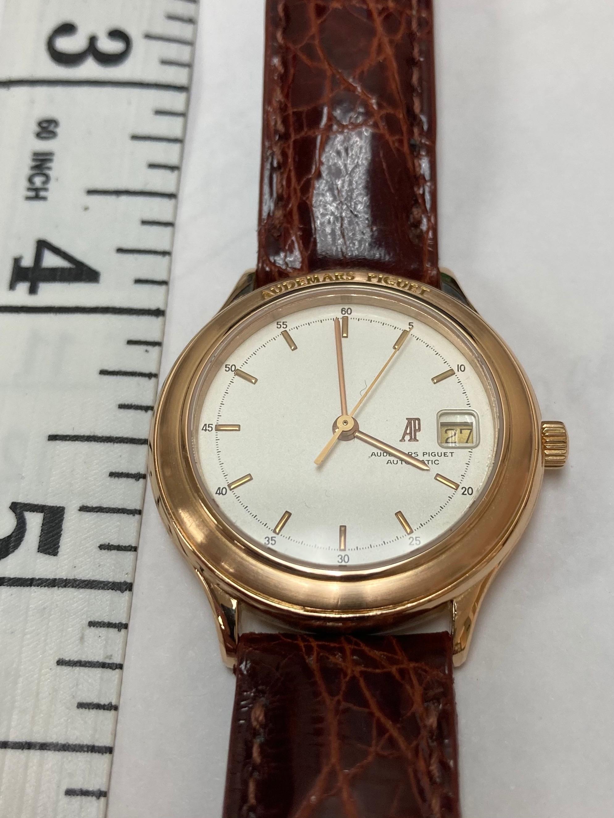 Contemporary Audemars Piguet Automatic Date Pink Gold Watch