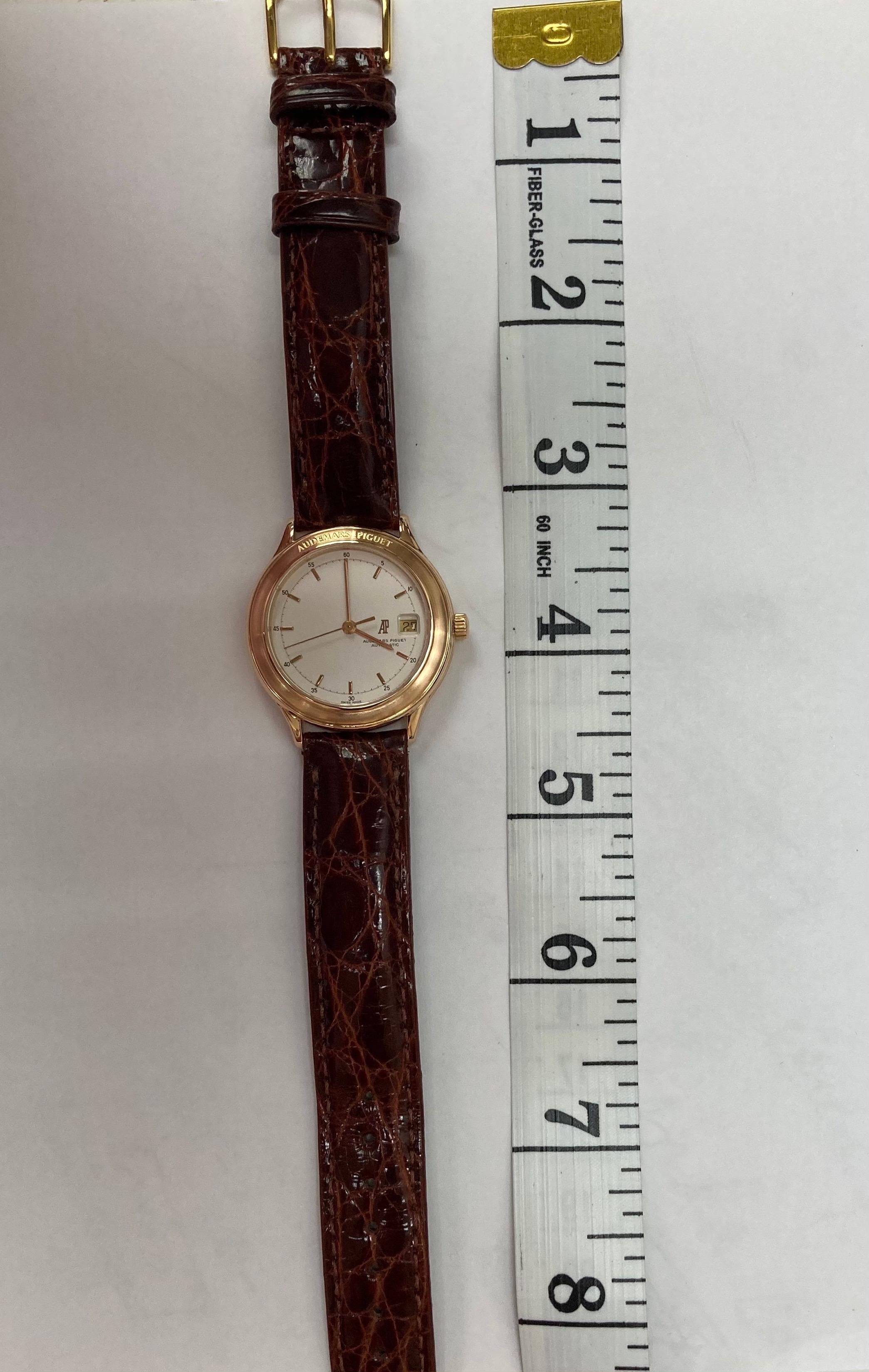 Audemars Piguet Automatic Date Pink Gold Watch In Good Condition In Los Angeles, CA
