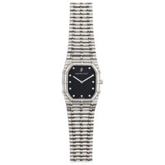 Audemars Piguet Bambusuhr mit blauem Diamant-Zifferblatt aus 18 Karat Weißgold, 1980er Jahre