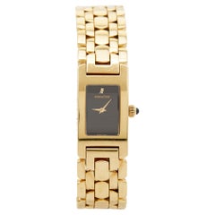Audemars Piguet Black 18k Yellow Gold Promesse 67260BA Women's Wristwatch 20 mm