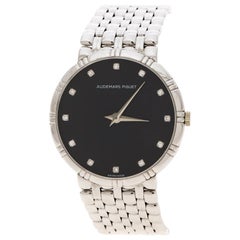Audemars Piguet Black Dial 18K White Gold And Diamonds Women's Wristwatch 31 mm