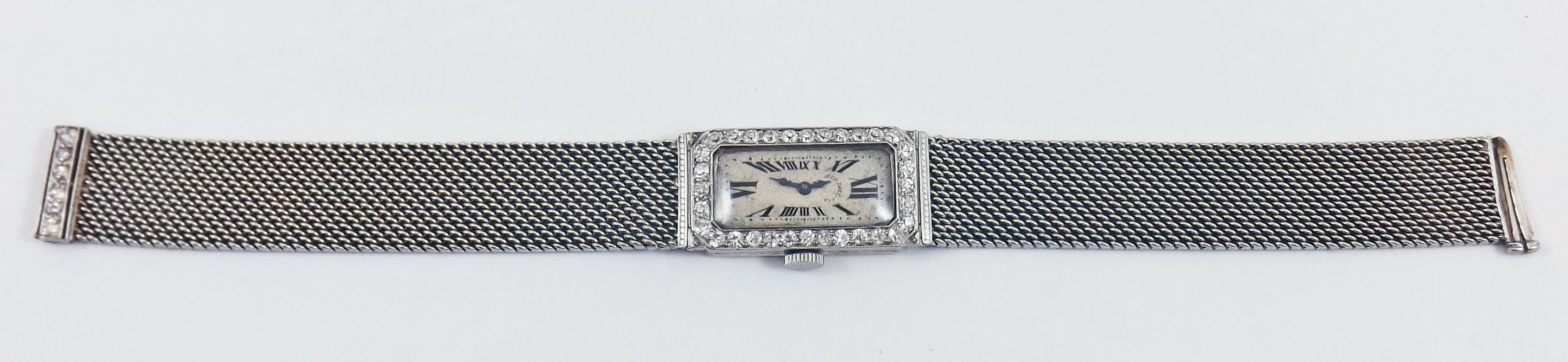 Audemars Piguet by J.E. Caldwell Ladies Platinum Diamond Manual Wristwatch For Sale 1