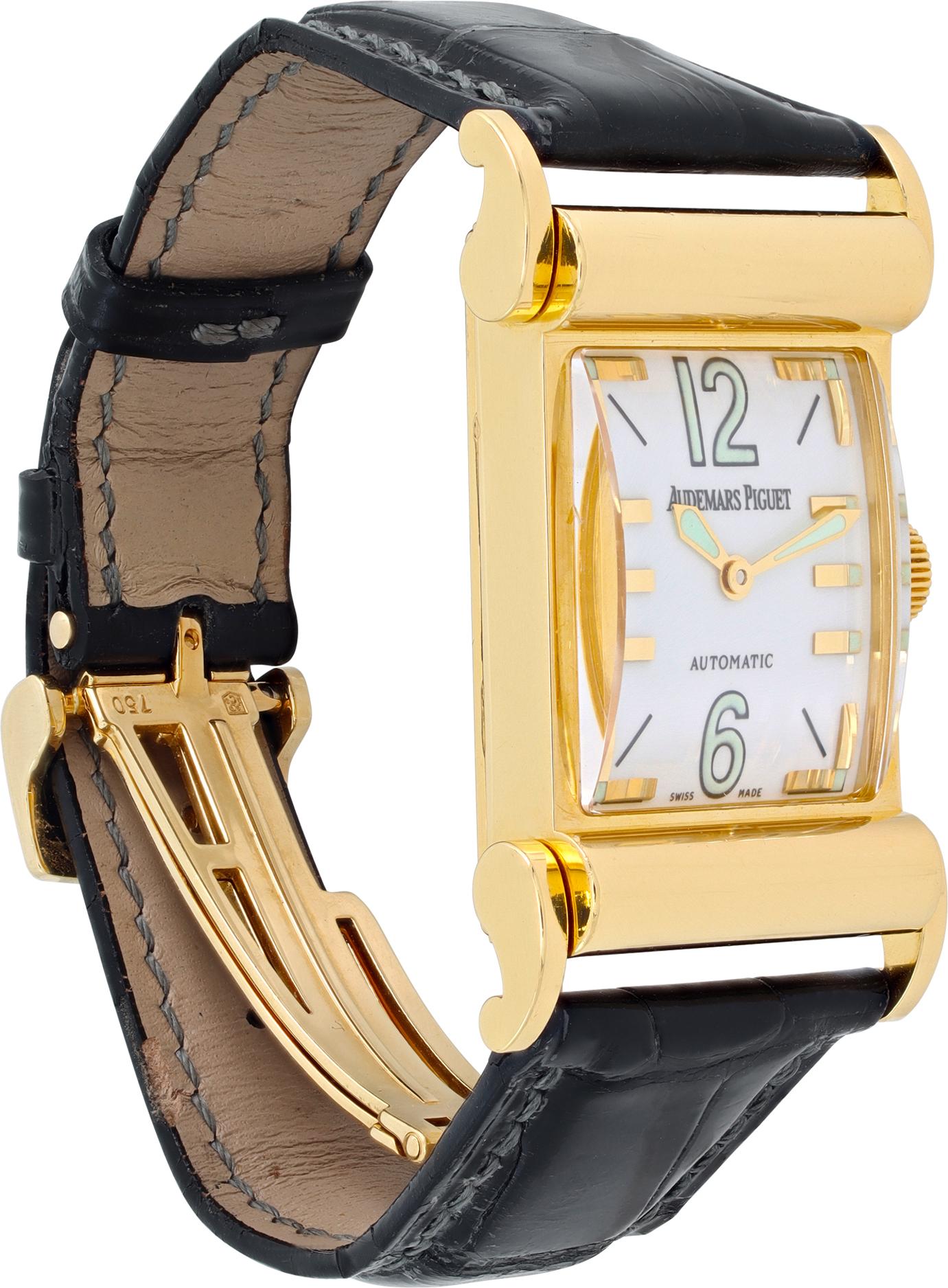 Reloj de pulsera automático Audemars Piguet Canape Oro Amarillo Ref 15091.BA0.0002CR01 en Excelente estado para la venta en Surfside, FL