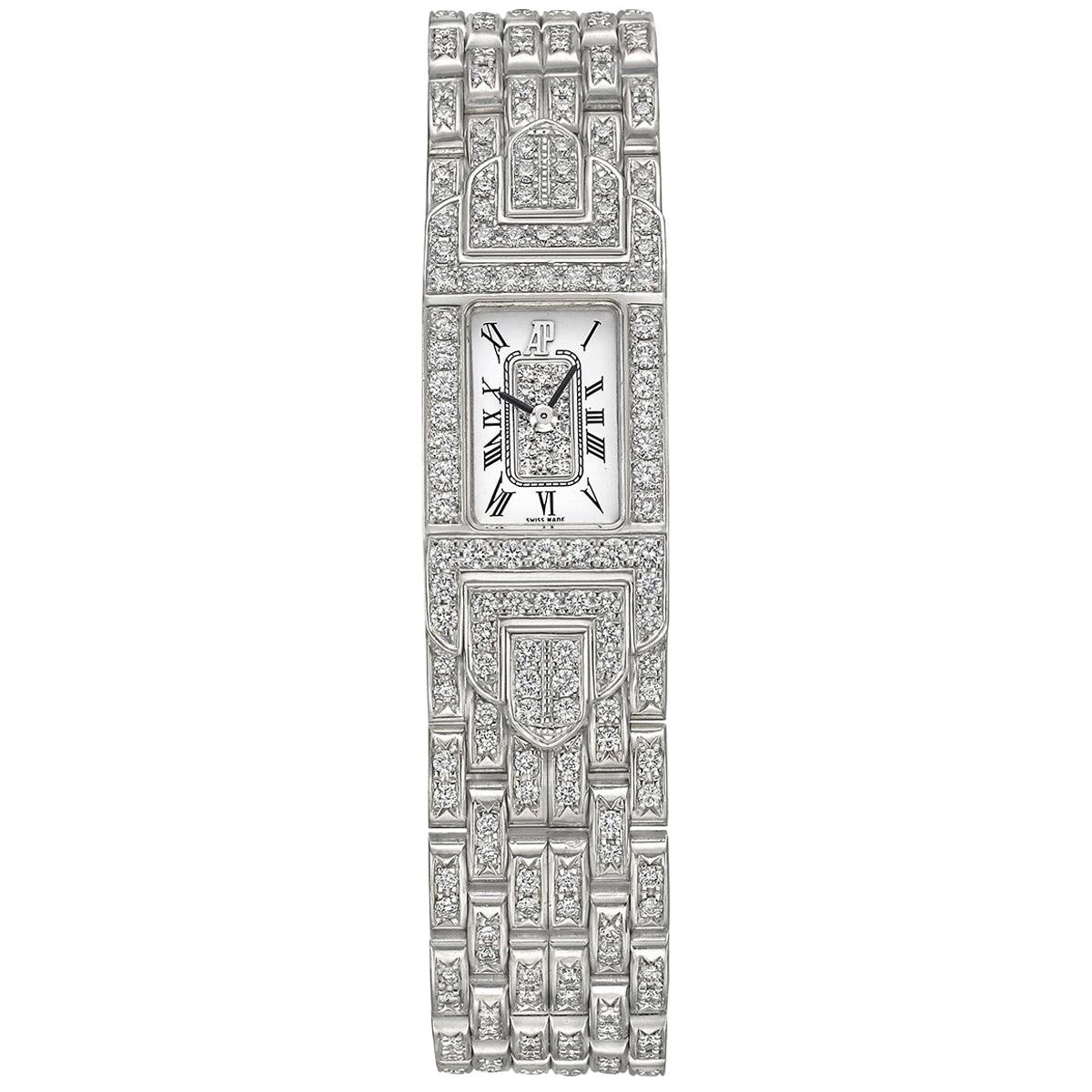 Audemars Piguet Charleston White Gold and Diamond Bracelet Watch