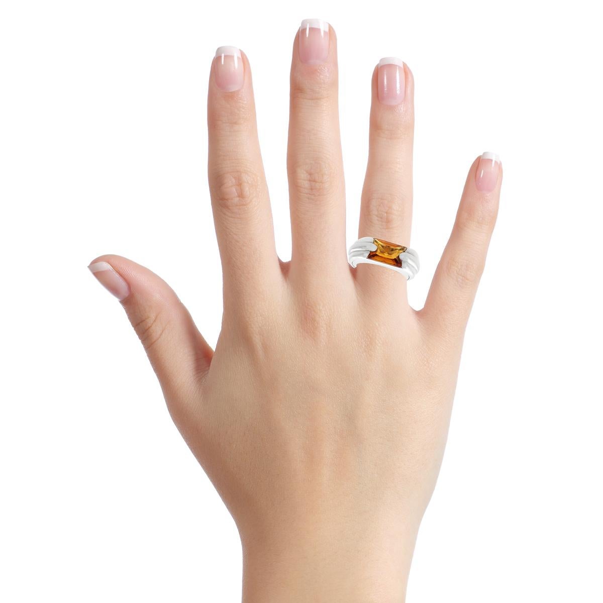 Mixed Cut Audemars Piguet Citrine White Gold Ring For Sale