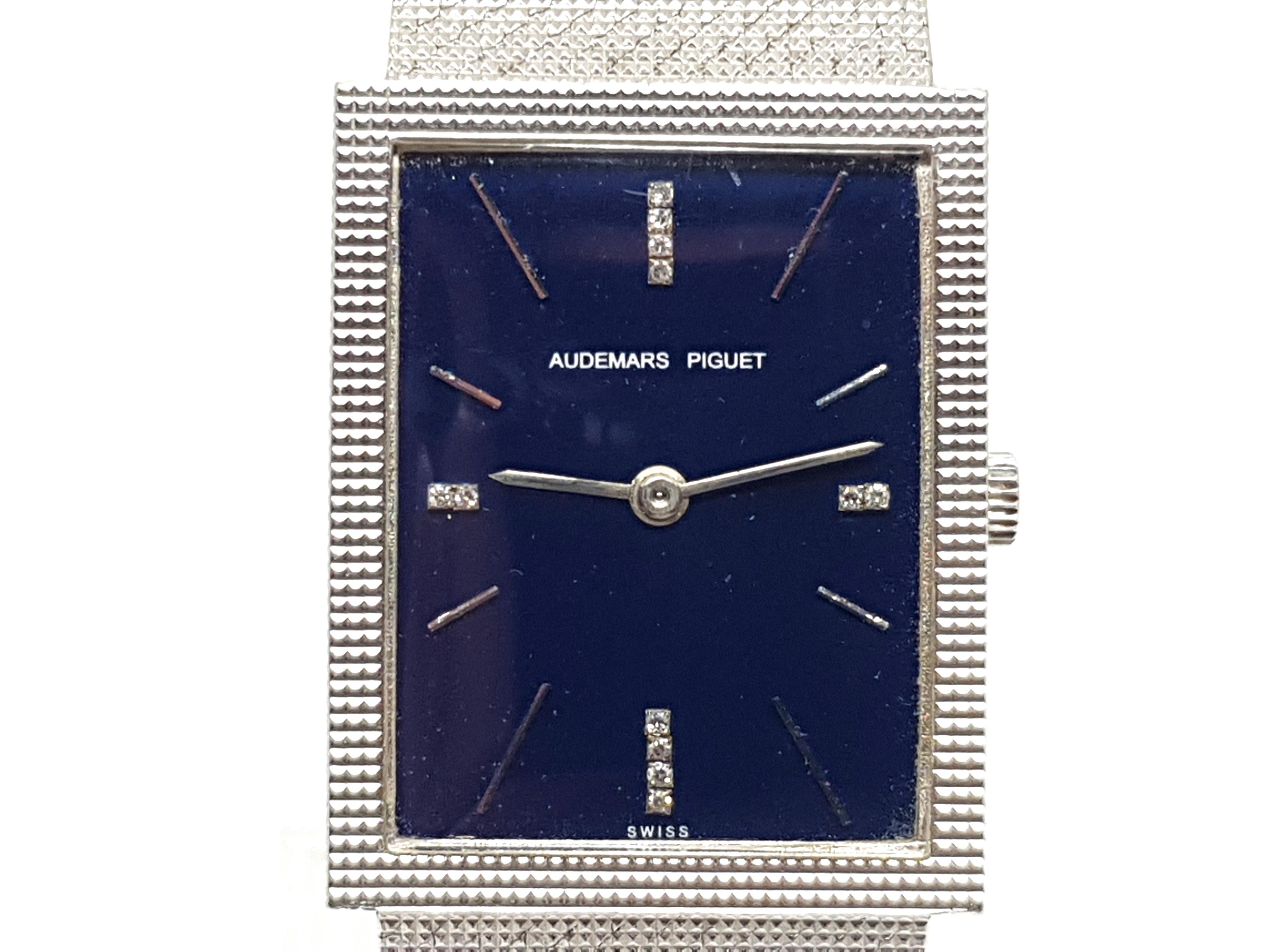 Audemars Piguet Classic 18 Karat White Gold Diamonds Men’s Watch In Good Condition In Antwerp, BE