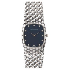 Audemars Piguet Cobra 27mm Diamant Blau Zifferblatt Kieselstein Armband 18k WG 1980er Jahre Manua