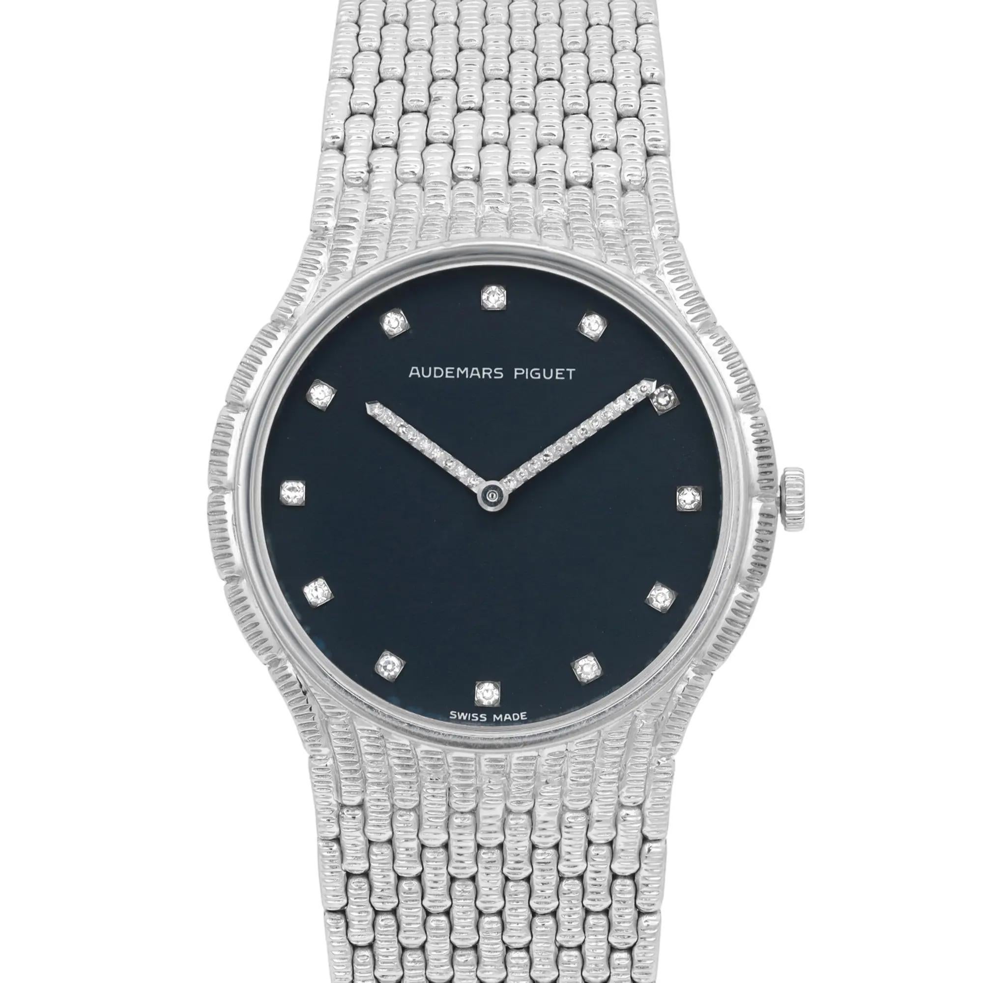 Seminuevo en buen estado. Pulido gratuito a petición. El reloj está totalmente revisado y se ha comprobado su resistencia al agua, la calibración del movimiento y la precisión horaria.

🕰️ Reloj de pulsera Audemars Piguet Cobra Ronde
📌 Visión