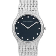 Audemars Piguet Cobra Ronde 31mm 18K White Gold Black Diamond Dial Unisex Watch