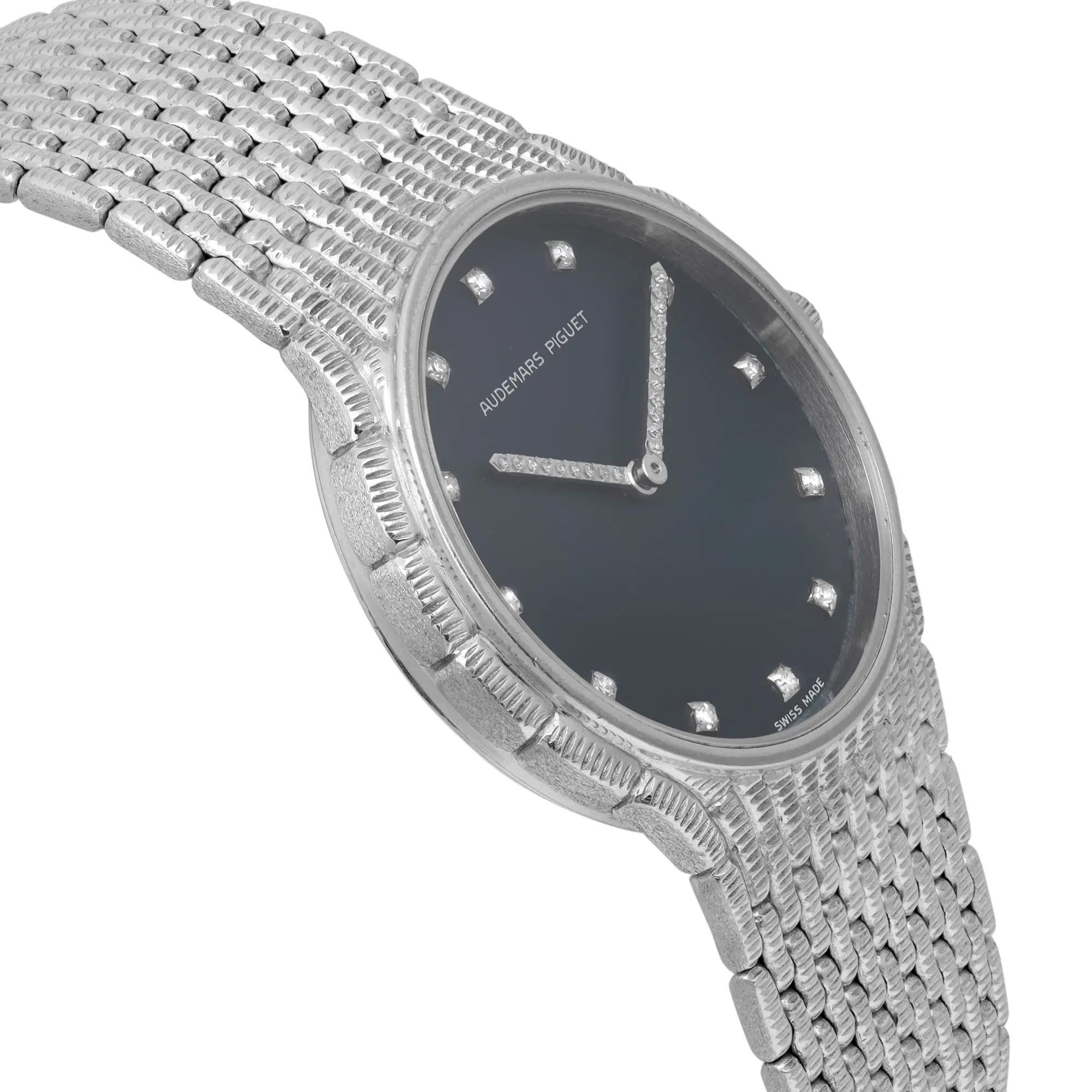 Reloj Audemars Piguet Cobra Ronde 31mm Oro Blanco 18K Esfera Diamante Negro Unisex 1