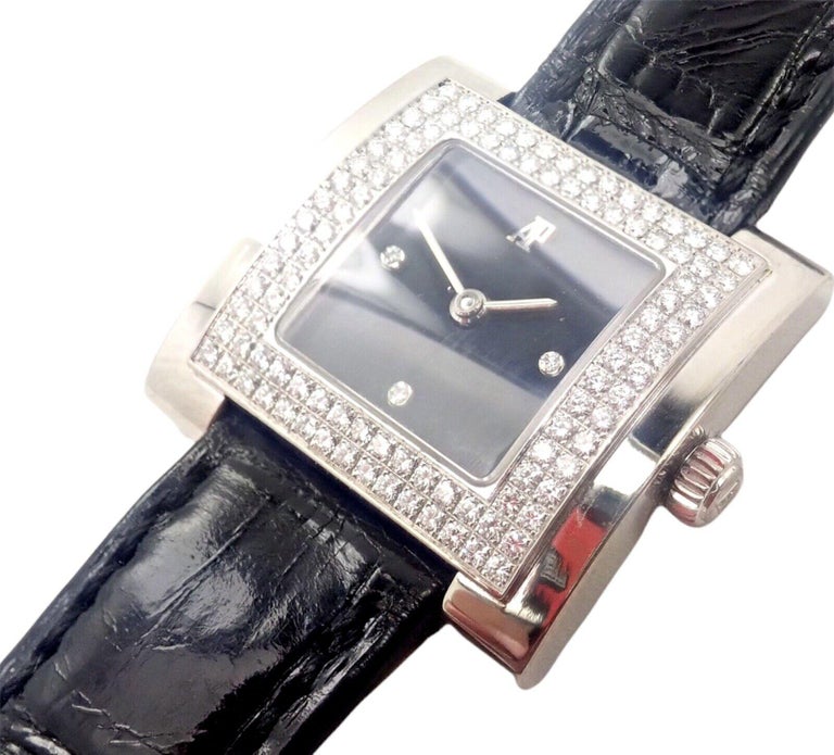 Brilliant Cut Audemars Piguet Diamond White Gold Ladies Watch For Sale