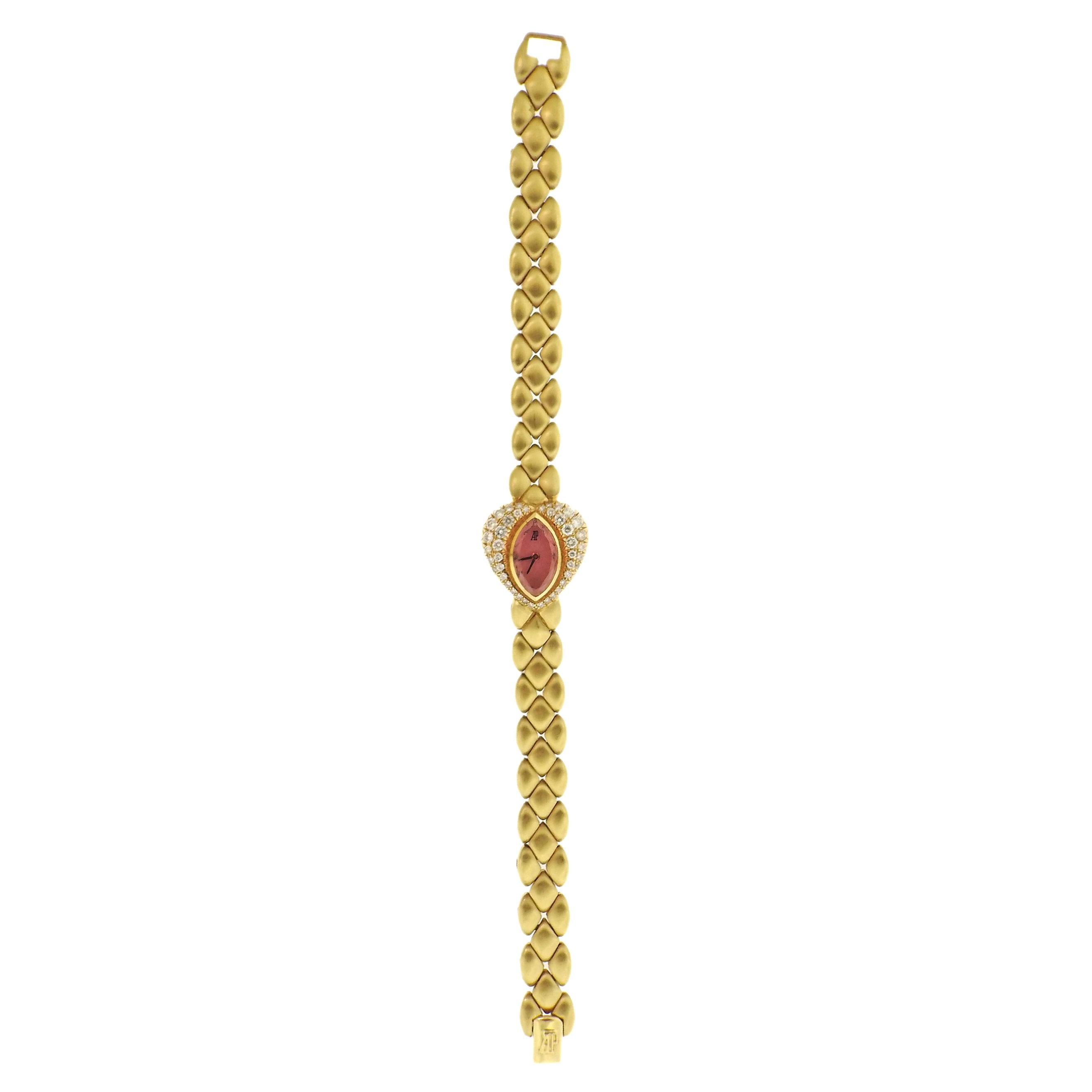 Audemars Piguet Diamond Yellow Gold Ladies Heart Bracelet Watch