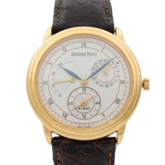 Audemars Piguet Dual Time 18K Gold White Dial Automatic Men Watch 25685BA.0.0002