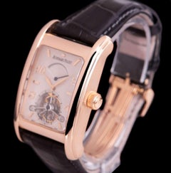 Audemars Piguet Edward Piguet Tourbillon Gents Rose Gold Silver Dial B&P