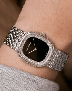 Audemars Piguet Ellipse 29mm Onyx and Diamond Dial 18k WG 1980s