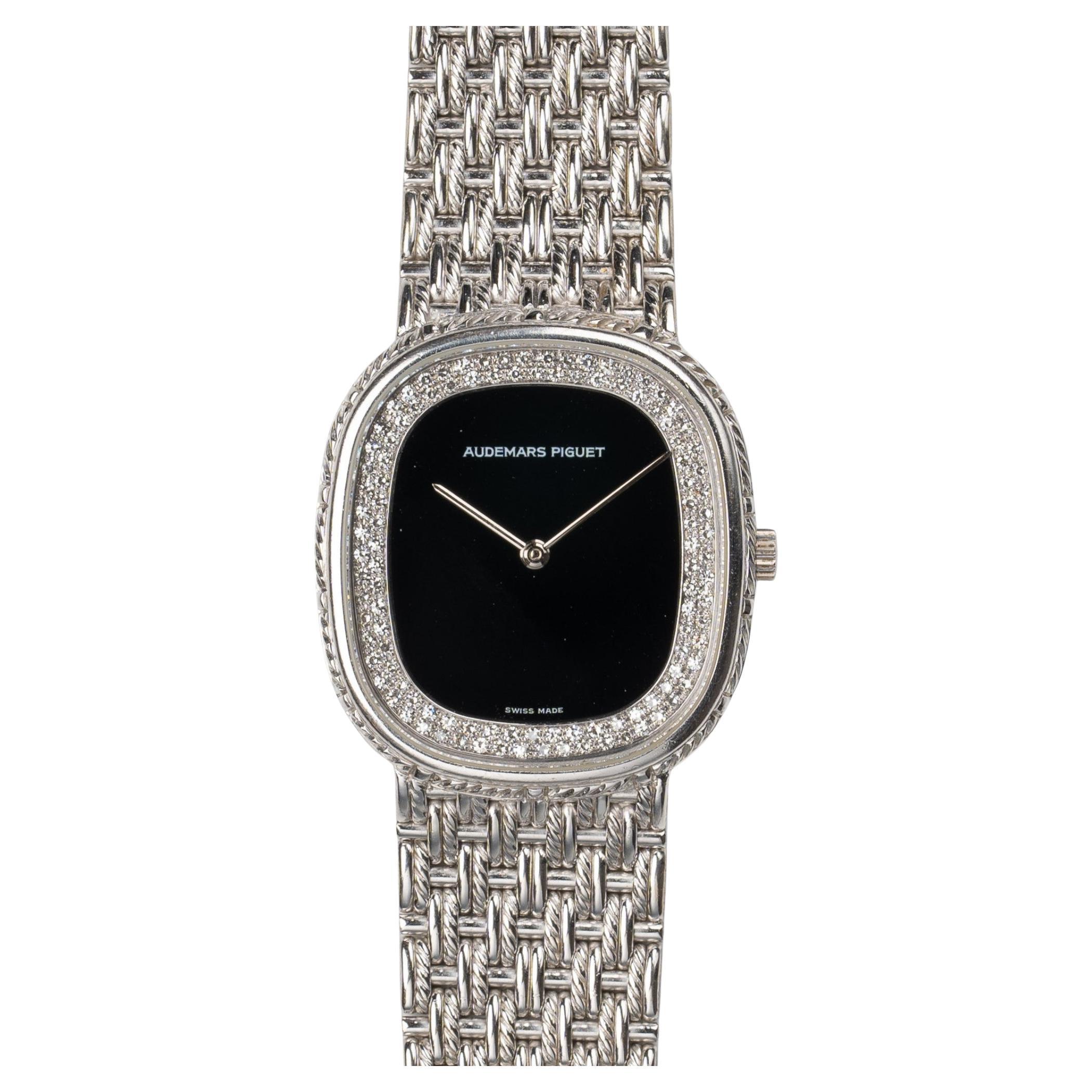 Audemars Piguet Ellipse 29mm Quadrante in onice e diamanti 18k WG anni
80