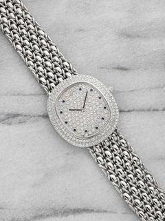 Audemars Piguet Feather 18K White Gold Pave Sapphire Dial Quartz 31 mm