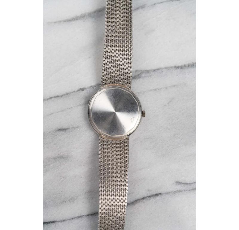 Femenino o masculino Reloj Audemars Piguet de oro blanco de 18 quilates con motivo floral, años 70 en venta