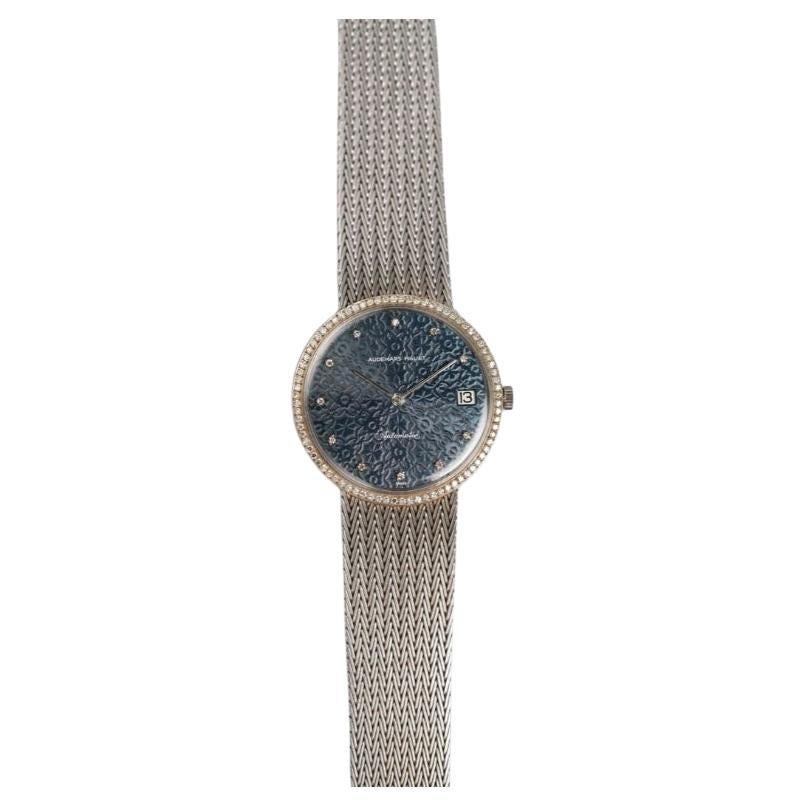 Audemars Piguet Floral Motif Dial Watch in 18k white gold, 1970s