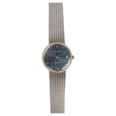 Montre Audemars Piguet avec cadran à motif floral en or blanc 18 carats, années 1970