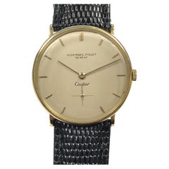 Audemars Piguet für Cartier Vintage Herren Gelbgold Mechanische Armbanduhr