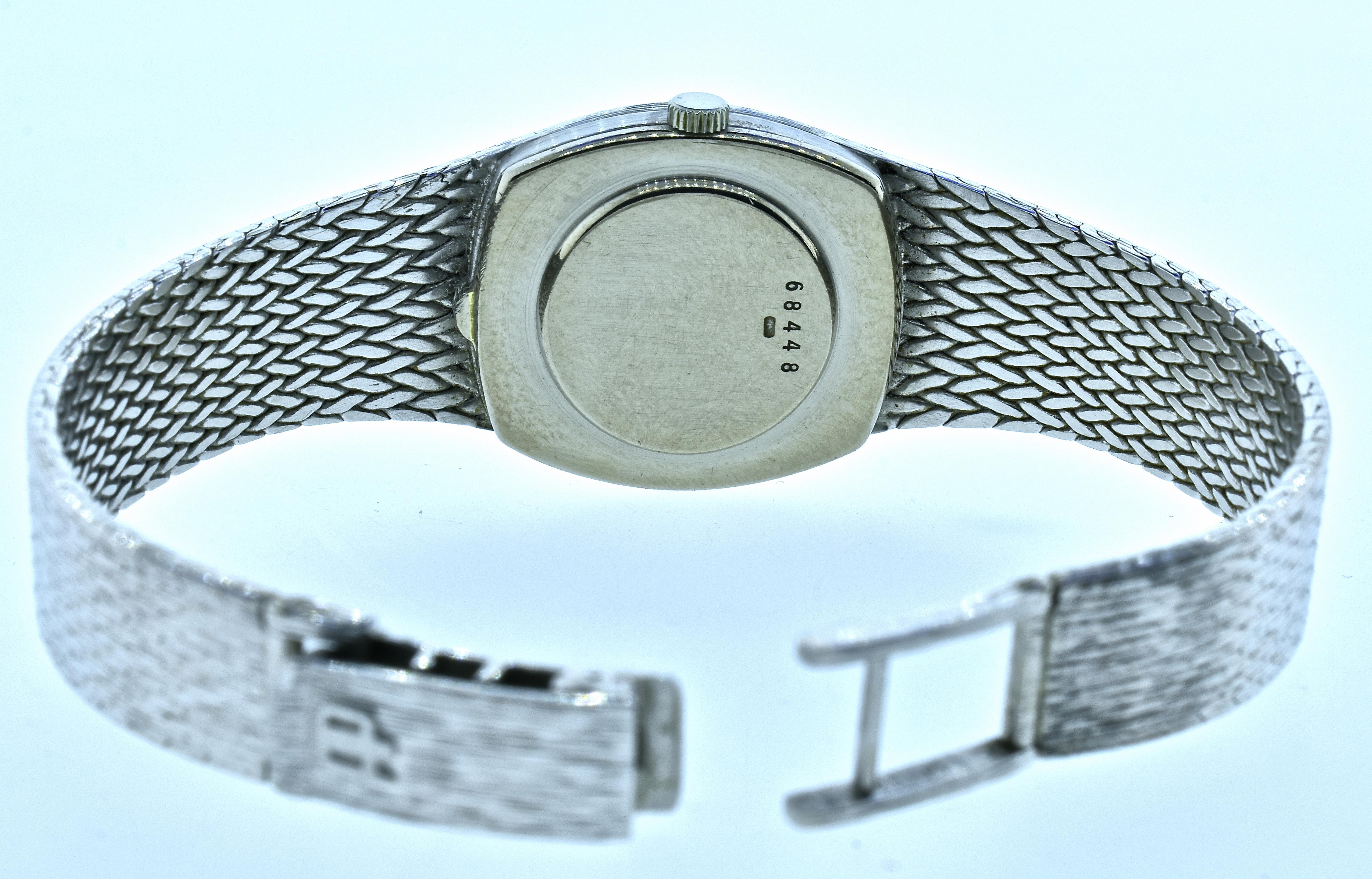 Audemars Piguet Geneva 18 Karat White Gold and Diamond Wristwatch, circa 1970 1